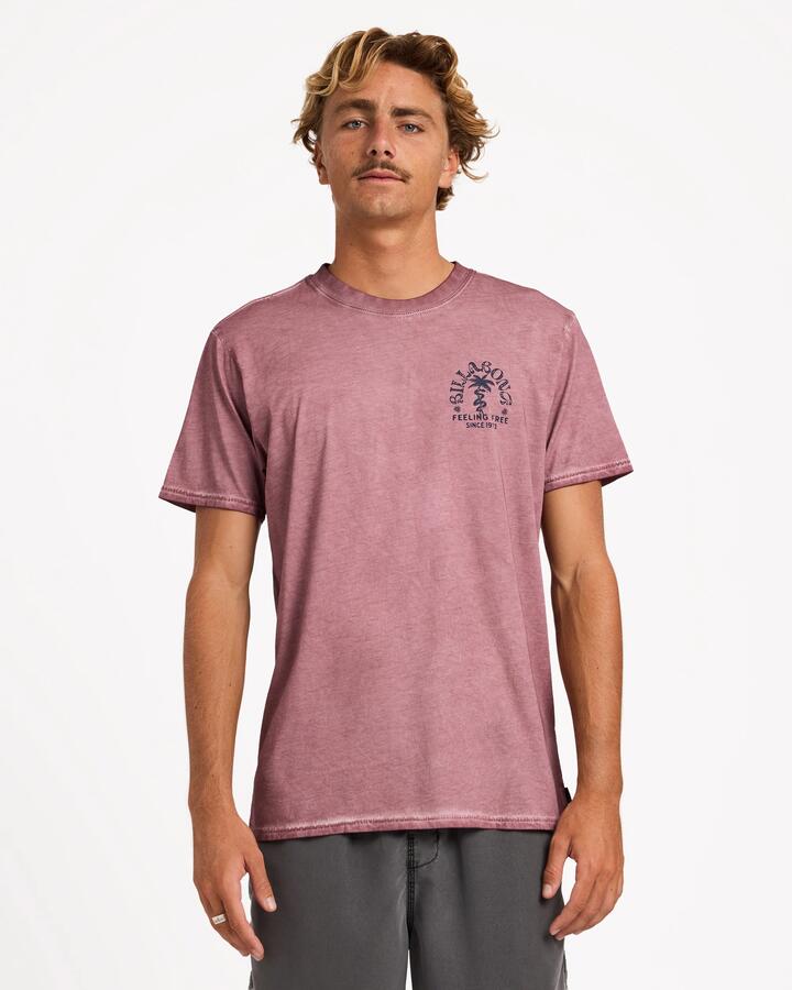 Image of T-Shirts. Product name - Surf Dive 'n Ski Mens Big Wave Shazza T-Shirt Red Dahlia in Red Dahlia colour by brand - Surf Dive 'n Ski