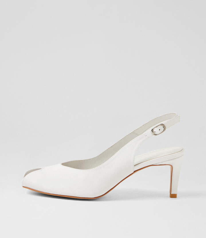 Image of Sandals. Product name - Bouquets White Satin Sandals in White colour by brand - MOLLINI