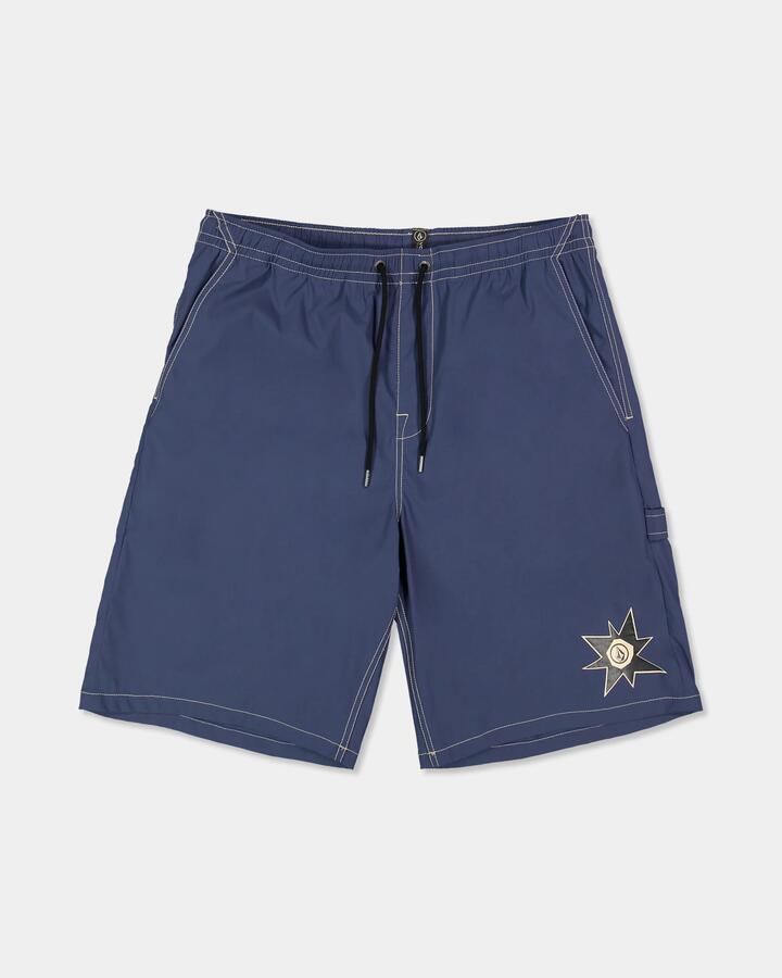 Image of a model wearing Shorts. Product name - Surf Dive 'n Ski Boys 8-16 Disturb Shorts Light Navy in Light Navy colour by brand - Surf Dive 'n Ski