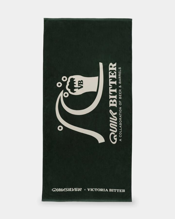 Image of Towels. Product name - Surf Dive 'n Ski Mens Quiksilver X Vb Beach Towel Forest in Forest colour by brand - Surf Dive 'n Ski