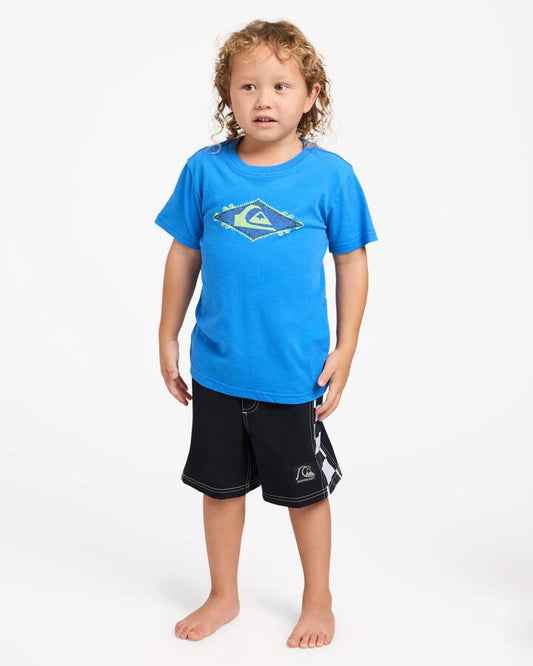Image of T-Shirts. Product name - Surf Dive 'n Ski Boys 2-7 Corners T-Shirt Palace Blue in Palace Blue colour by brand - Surf Dive 'n Ski