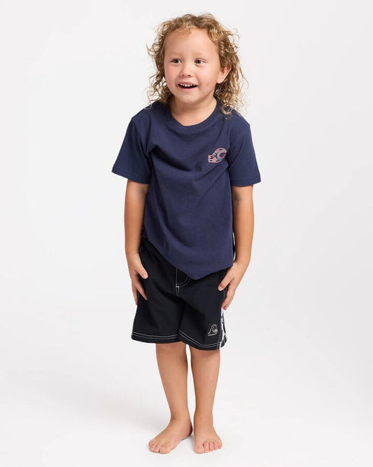 Image of T-Shirts. Product name - Surf Dive 'n Ski Boys 2-7 Blow Tail T-Shirt Mood Indigo in Mood Indigo colour by brand - Surf Dive 'n Ski