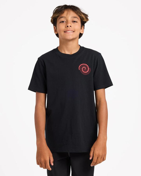 Image of T-Shirts. Product name - Surf Dive 'n Ski Boys 8-16 Tai-Uru T-Shirt Black in Black colour by brand - Surf Dive 'n Ski