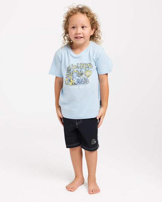 Image of T-Shirts. Product name - Surf Dive 'n Ski Boys 2-7 All Day T-Shirt Skyway in Skyway colour by brand - Surf Dive 'n Ski