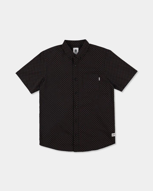 Image of Shirts. Product name - Element Mens Beyond Short Sleeve Shirt Flint Black in Flint Black colour by brand - Element