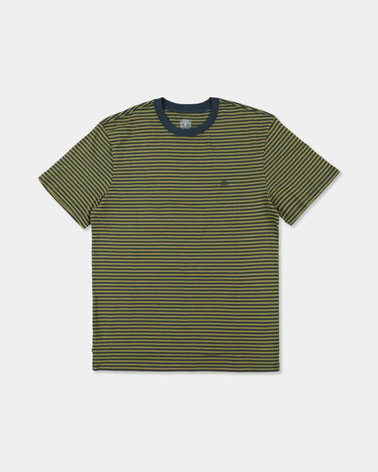 Image of T-Shirts. Product name - Element Mens Icon Embroidery T-Shirt Darkslate/Greenolive in Darkslate/Greenolive colour by brand - Element