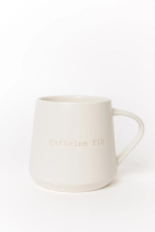 Image of Kitchen & Dining. Product name - Caffeine Fix Natural Mug in colour by brand - Willow & Mae