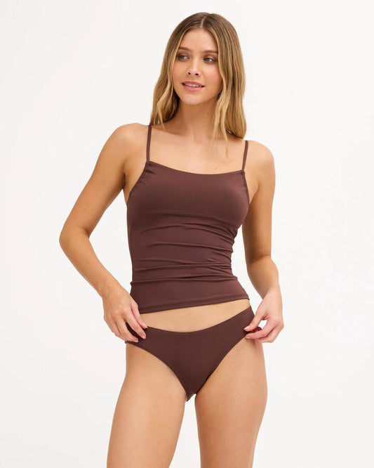 Image of Swimwear. Product name - Surf Dive 'n Ski Womens Sol Searcher Bondi Bikini Bottom Teak in Teak colour by brand - Surf Dive 'n Ski