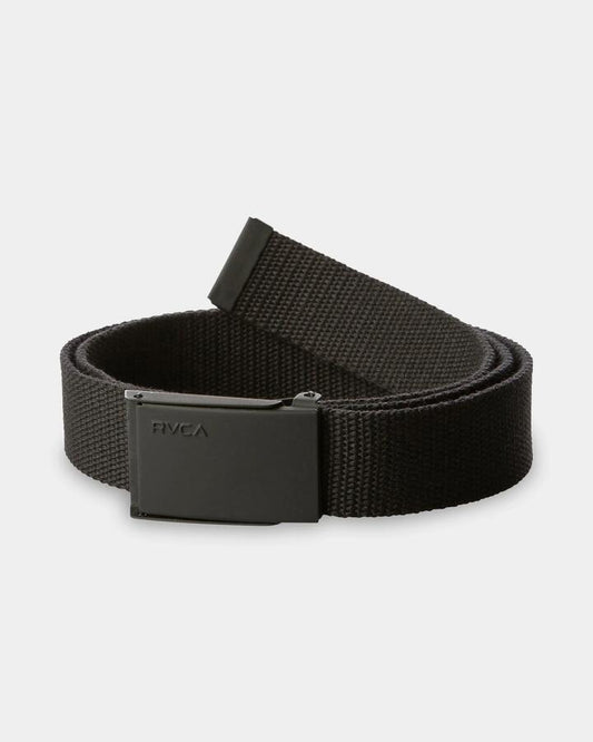 Image of Belts. Product name - Rvca Mens Option Web Belt Black in Black colour by brand - Rvca