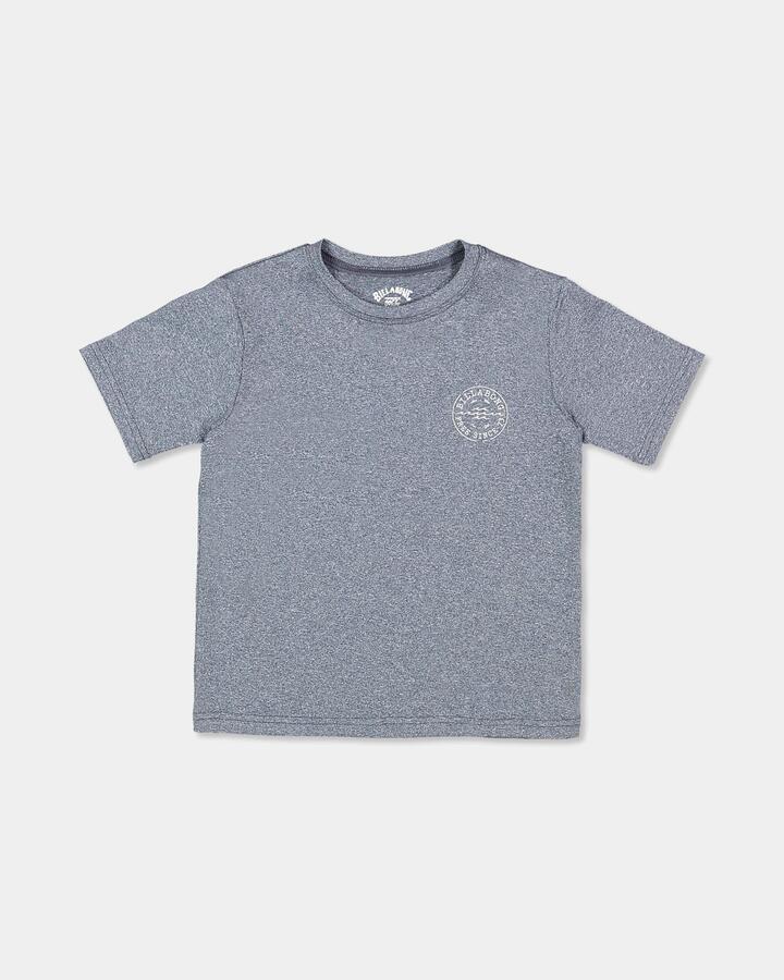 Image of Wetsuits. Product name - Surf Dive 'n Ski Boys 2-7 Groms Big Wave Daz Upf 50 Rashguard Navy Heather in Navy Heather colour by brand - Surf Dive 'n Ski