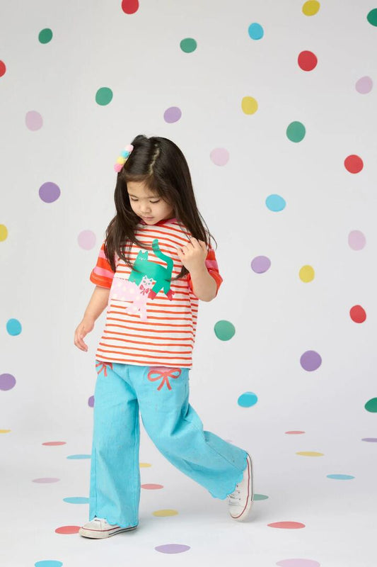 Image of Accessories. Product name - Cat Kids Pants in Blue colour by brand - Gorman