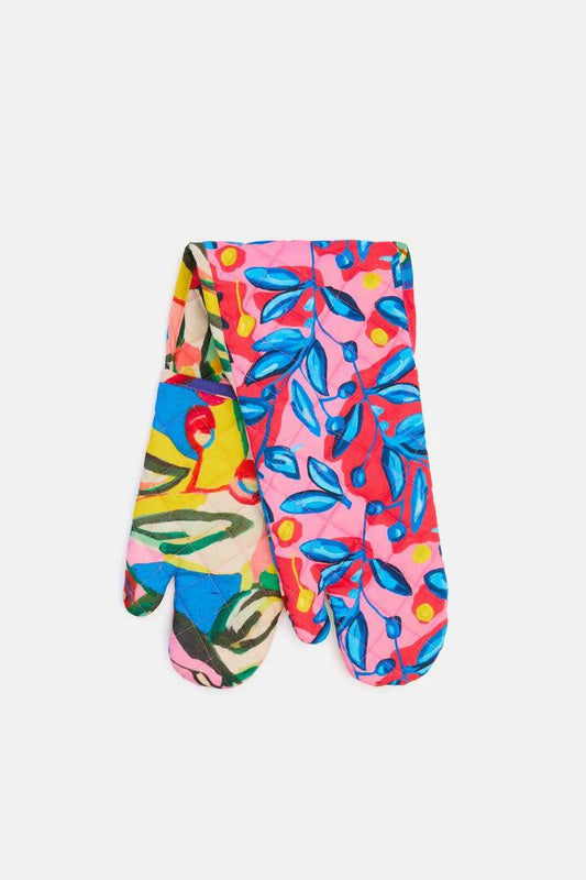 Image of Kitchen & Dining. Product name - Summer Vibes Oven Mitt Long in Print colour by brand - Gorman