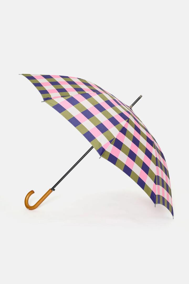 Image of Rain Umbrellas. Product name - Sanctuary Gingham Umbrella in Print colour by brand - Gorman