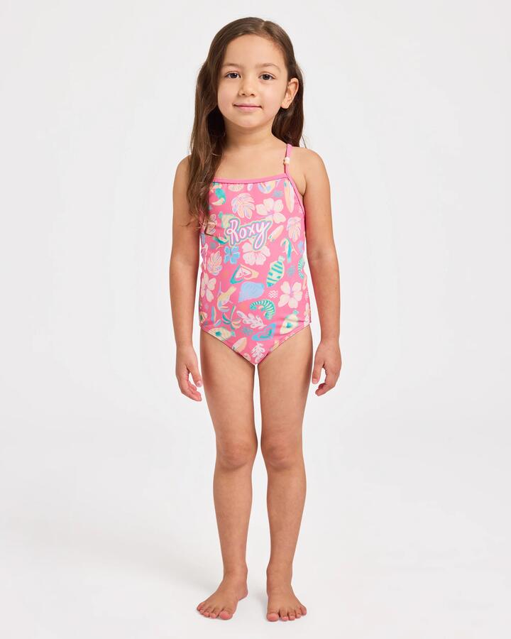 Image of Swimwear. Product name - Surf Dive 'n Ski Girls 2-7 Ocean Lover One Piece Swimsuit Pink Carnation in Pink Carnation colour by brand - Surf Dive 'n Ski