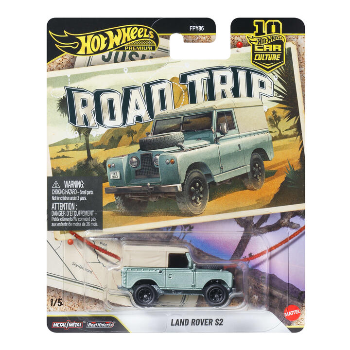 Image of Toy Cars. Product name - Hot Wheels Car Culture Land Rover S2 Collectible Vehicle Road Trip in colour by brand - Hot Wheels