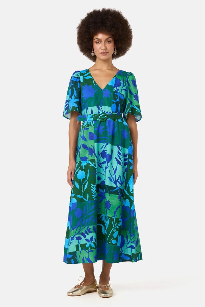 Image of Dresses. Product name - Petal Patch Maxi Dress in Print colour by brand - Gorman