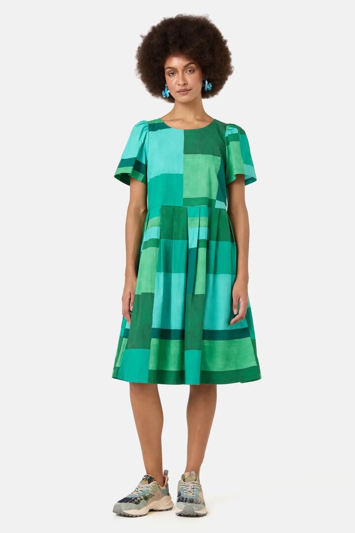 Image of Dresses. Product name - Petal Patch Check Sadie Dress in Print colour by brand - Gorman