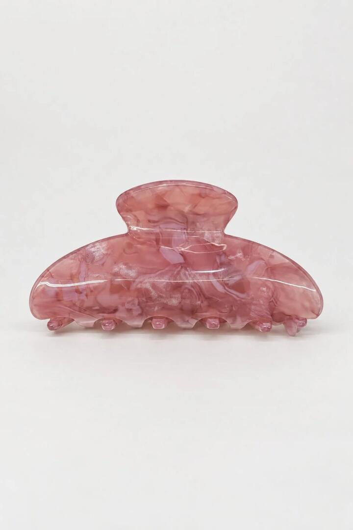 Image of Hair Accessories. Product name - Pink Acrylic Claw Clip in Pink colour by brand - Humble + Heart
