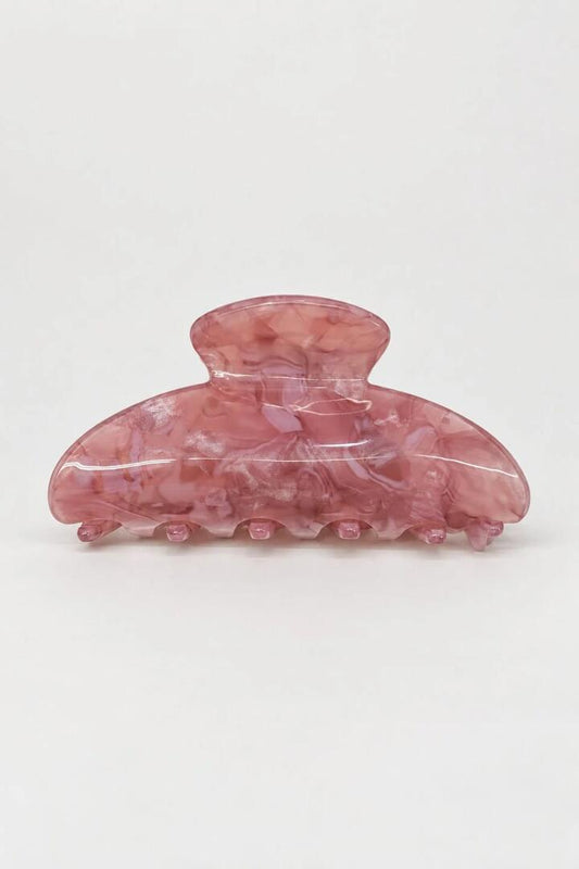 Image of Hair Accessories. Product name - Pink Acrylic Claw Clip in Pink colour by brand - Humble + Heart