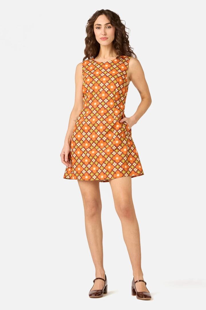 Image of Dresses. Product name - Mimi Retro Shift Mini Dress in Chocolate colour by brand - Princess Highway