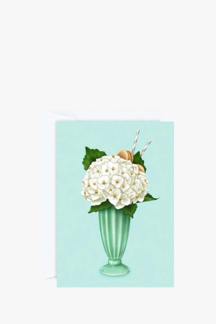 Image of Greeting Cards. Product name - Hokey Pokey Hydrangea Greeting Card in colour by brand - Studio Sue