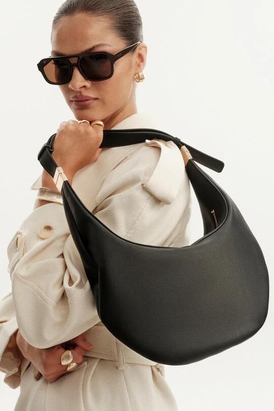 Image of Bags. Product name - Sara Black Multi Handle Shoulder Bag in Black colour by brand - Billini