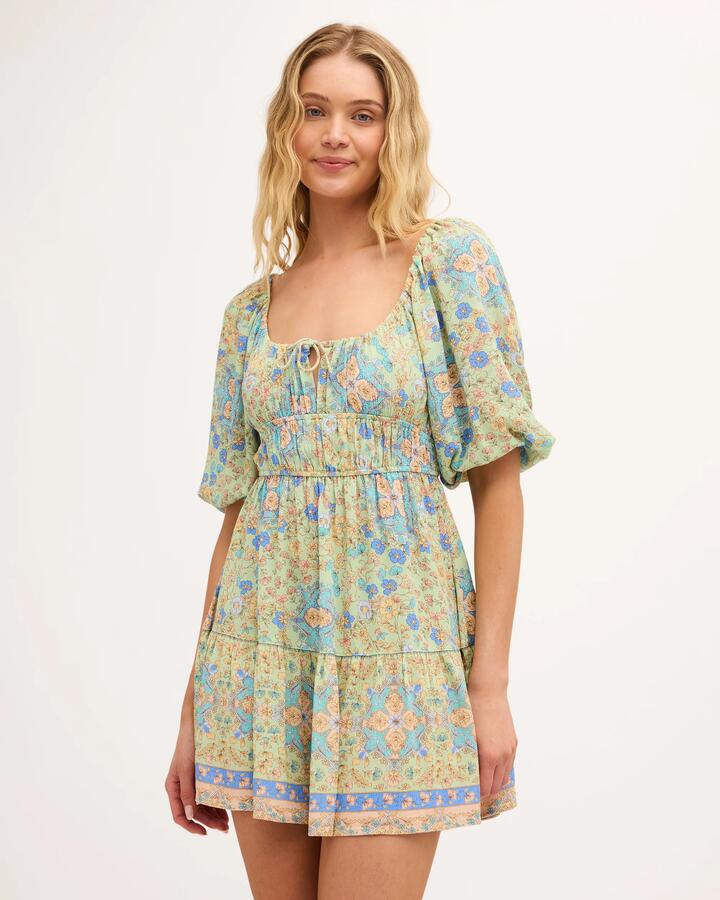Image of Dresses. Product name - Surf Dive 'n Ski Womens Sunset Nomad Mini Dress Multi in Multi colour by brand - Surf Dive 'n Ski