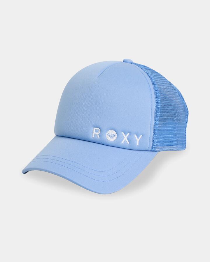 Image of Hats. Product name - Surf Dive 'n Ski Womens Finishline Trucker Cap Placid Blue in Placid Blue colour by brand - Surf Dive 'n Ski