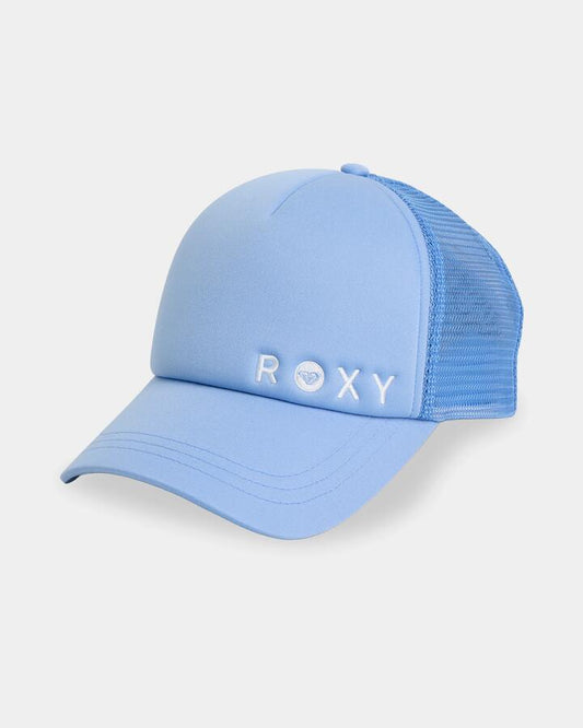 Image of Hats. Product name - Surf Dive 'n Ski Womens Finishline Trucker Cap Placid Blue in Placid Blue colour by brand - Surf Dive 'n Ski