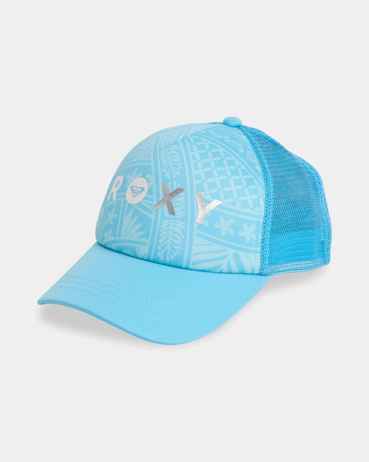 Image of Hats. Product name - Surf Dive 'n Ski Girls 2-7 Surf The Vibes Trucker Cap Splish Splash Surf T in Splish Splash Surf T colour by brand - Surf Dive 'n Ski