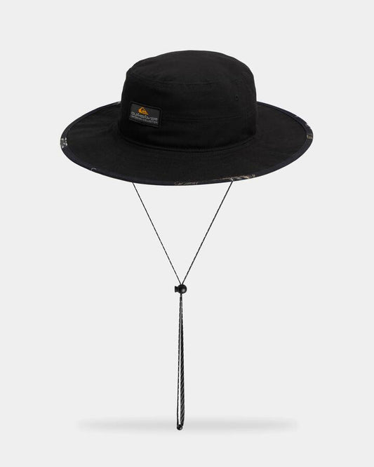 Image of Hats. Product name - Surf Dive 'n Ski Mens Lay Day Canvas Bucket Hat Black in Black colour by brand - Surf Dive 'n Ski