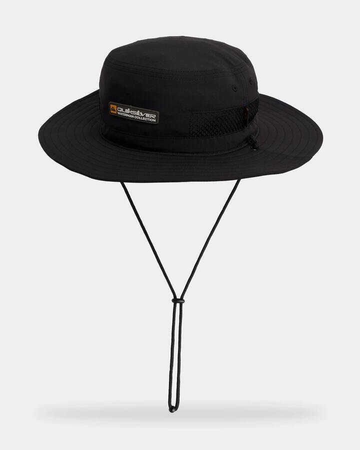Image of Hats. Product name - Surf Dive 'n Ski Mens Tide Flow Permormance Hat Black in Black colour by brand - Surf Dive 'n Ski