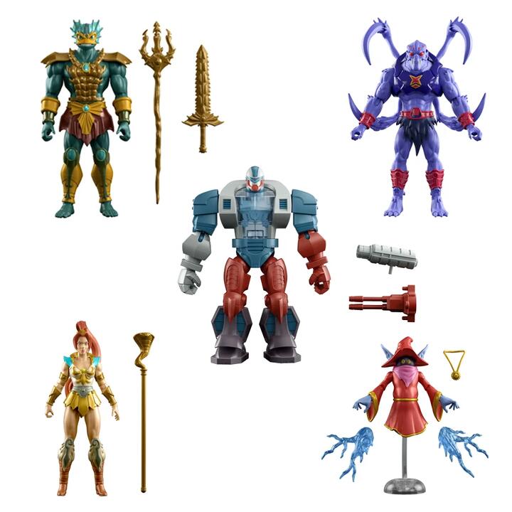 Image of Action Figures. Product name - Bundle: Masters of the Universe Core Origins 5 Action Figures in colour by brand - Masters of the Universe