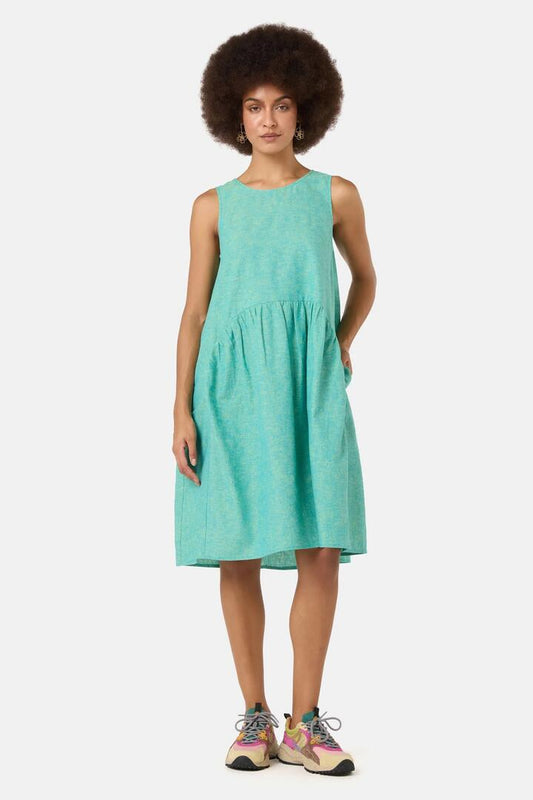 Image of Dresses. Product name - Raw Coast Dahlia Dress in Turquoise colour by brand - Gorman