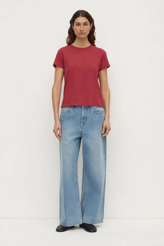 Image of Jeans. Product name - Wide Relaxed Indi Blue Jean in Blue colour by brand - Assembly Label