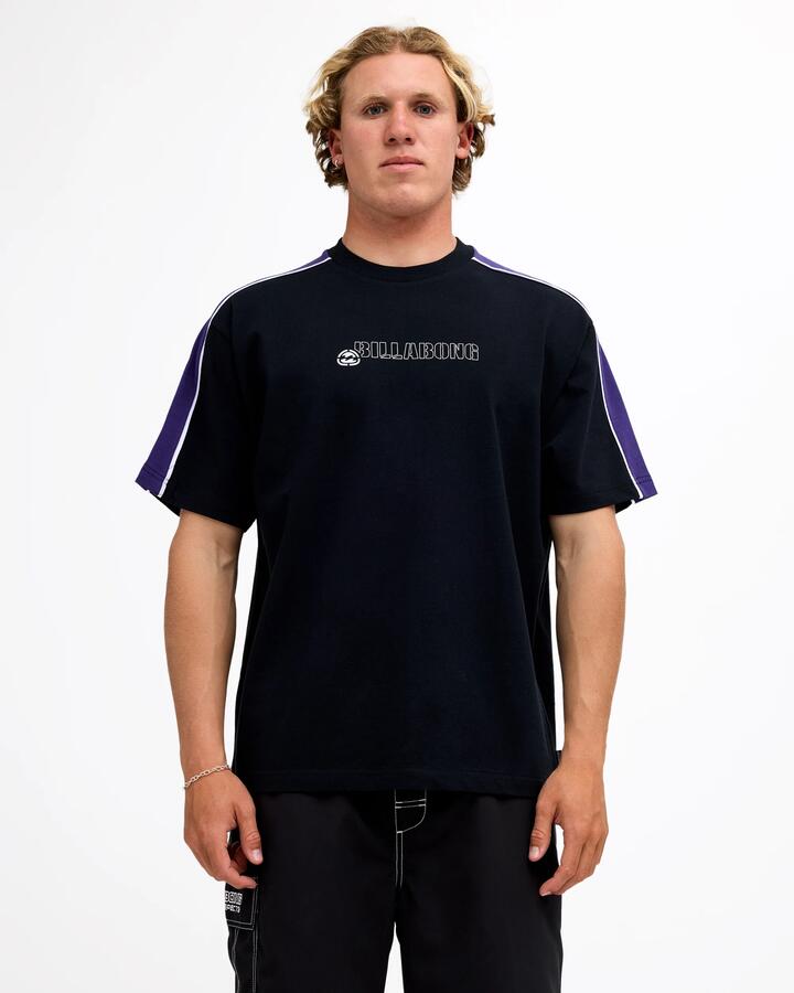 Image of T-Shirts. Product name - Billabong Mens Spec 73 Og Iconic T-Shirt Black in Black colour by brand - Billabong