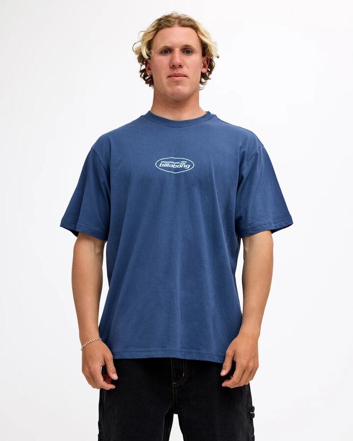 Image of T-Shirts. Product name - Billabong Mens Front Beach T-Shirt Denim in Denim colour by brand - Billabong