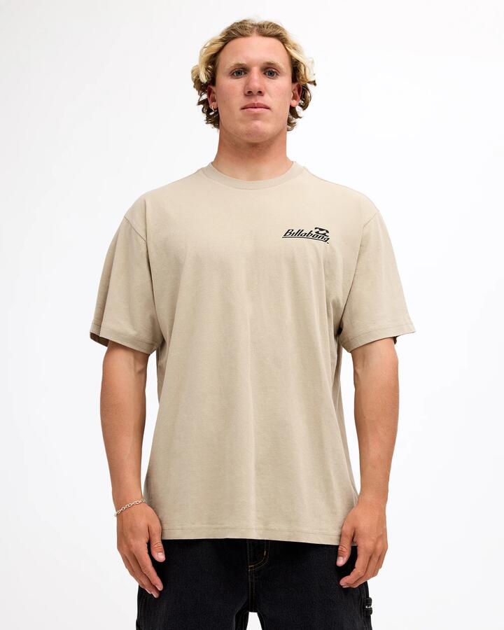 Image of T-Shirts. Product name - Billabong Mens Tilt T-Shirt Mushroom in Mushroom colour by brand - Billabong