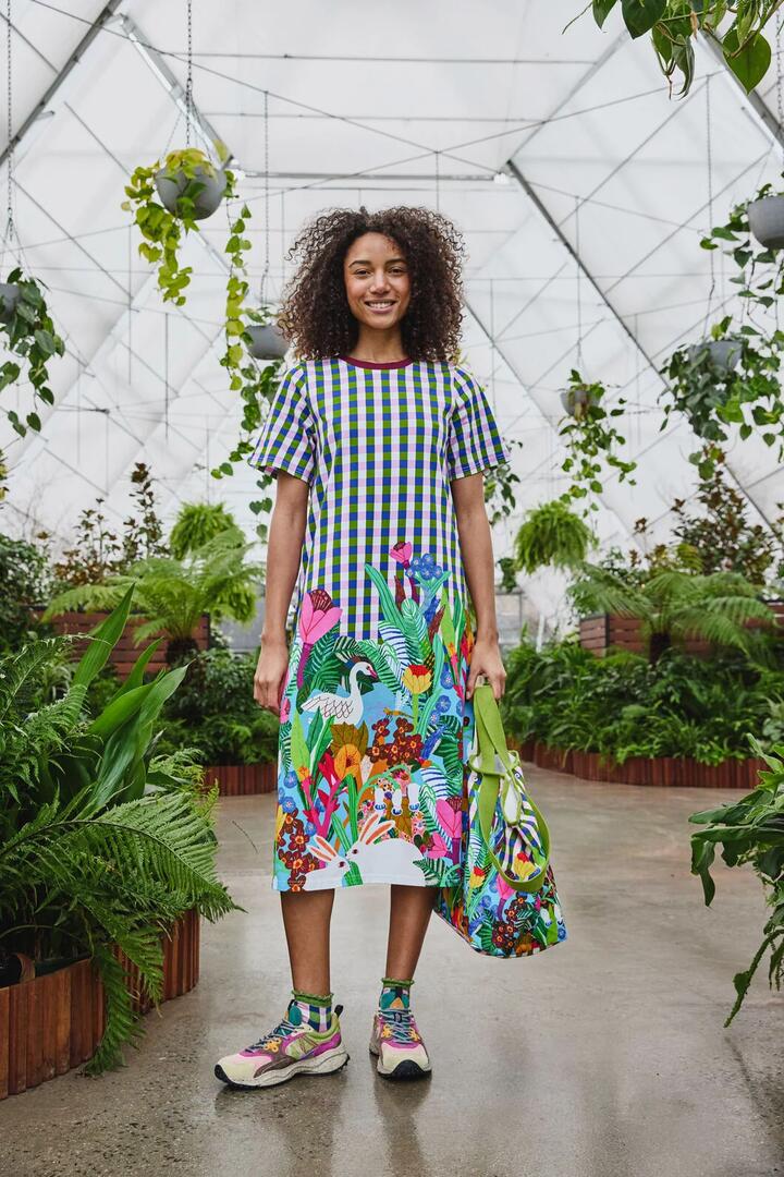 Image of Dresses. Product name - Sanctuary Jersey Tee Dress in Print colour by brand - Gorman
