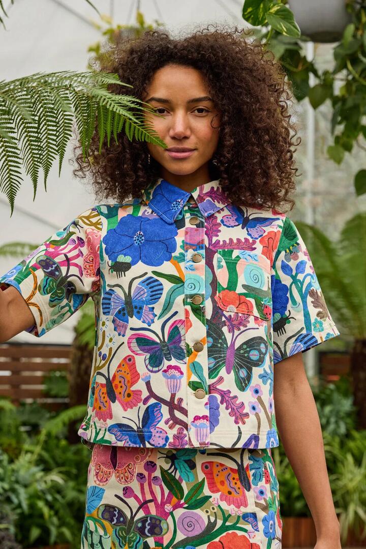 Image of Shirts. Product name - Mariposa Denim Shirt in Print colour by brand - Gorman