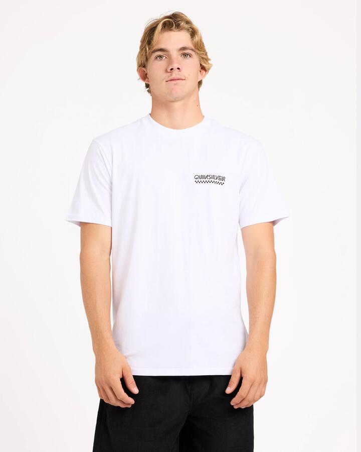 Image of Swimwear. Product name - Quiksilver Mens Original Boardshorts Co T-Shirt White in White colour by brand - Quiksilver