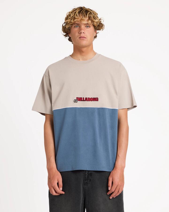 Image of T-Shirts. Product name - Billabong Mens Spec 73 Iconic T-Shirt Ash in Ash colour by brand - Billabong