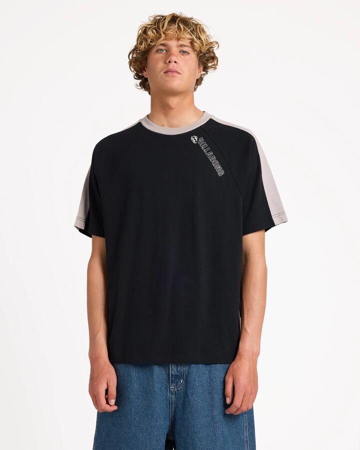 Image of T-Shirts. Product name - Billabong Mens Spec 73 Iconic T-Shirt Off Black in Off Black colour by brand - Billabong