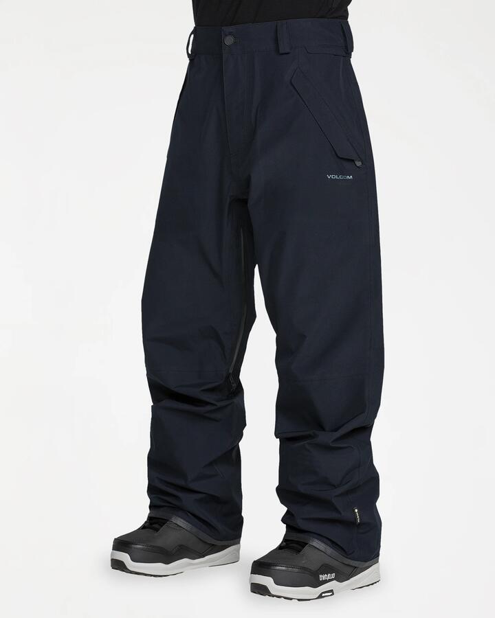 Image of a model wearing Pants. Product name - Volcom Mens Test Gore-Tex Pants Black in Black colour by brand - Volcom