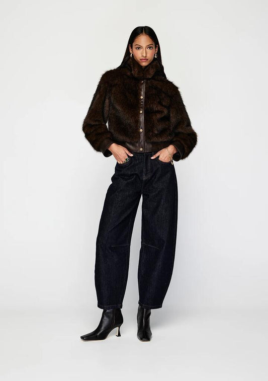 Image of Coats & Jackets. Productname: Carla Jacket | MOS The Label in Chocolate colour by brand - MOS The Label