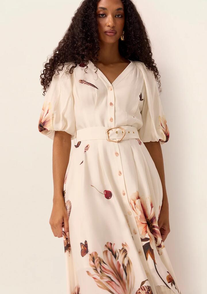 Image of Dresses. Productname: Cerise Midi Dress in Print colour by brand - MOS The Label