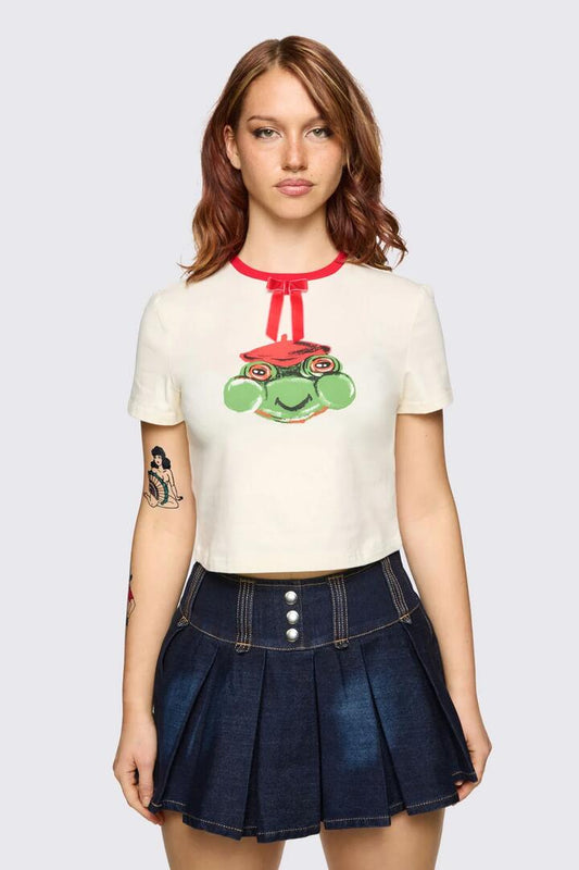 Image of T-Shirts. Product name - Bonnet Cutie Tee in White colour by brand - Dangerfield