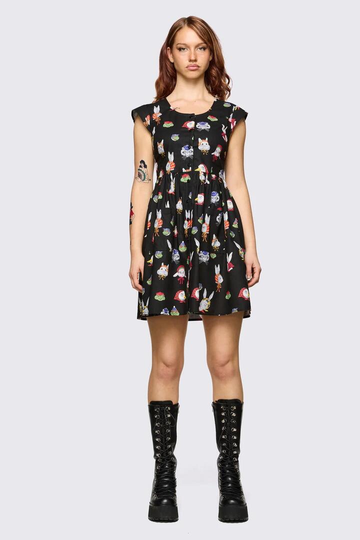 Image of Dresses. Product name - Bonnet Cutie Dress in Black colour by brand - Dangerfield