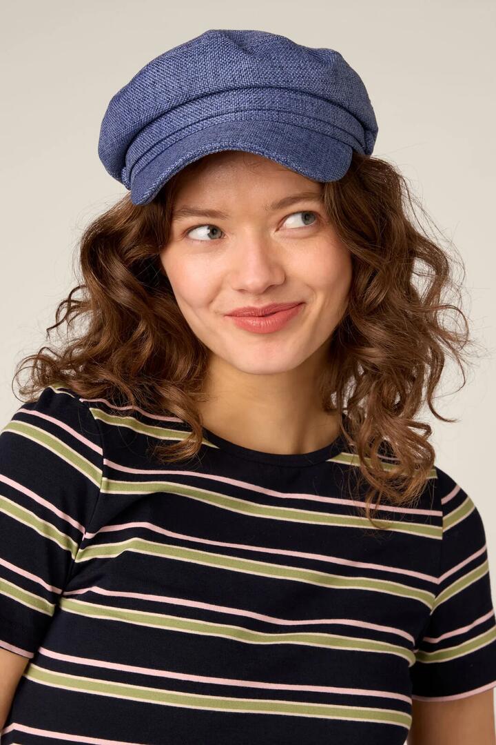 Image of Hats. Product name - Button Page Hat in Blue colour by brand - Princess Highway