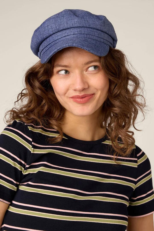Image of Hats. Product name - Button Page Hat in Blue colour by brand - Princess Highway